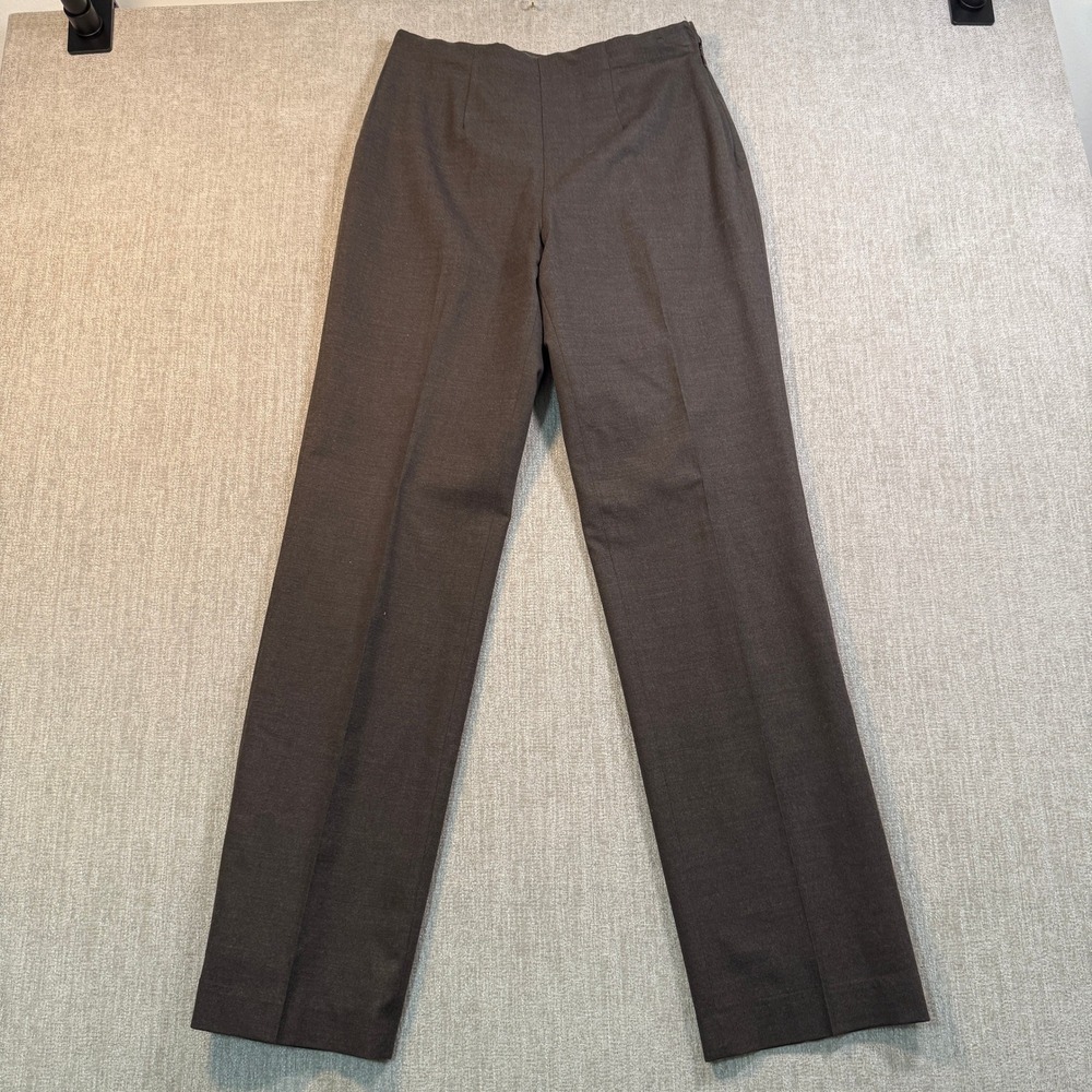 Banana Republic Lindsey Wool Blend Dress Pants Brown Side Zip Made in Italy 6